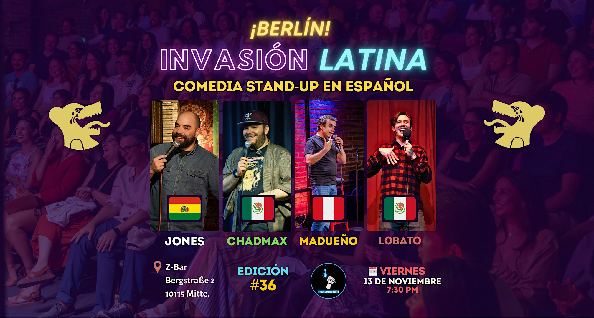 Invasión Latina  Berlín #36 - Comedia stand-up en español en Mitte