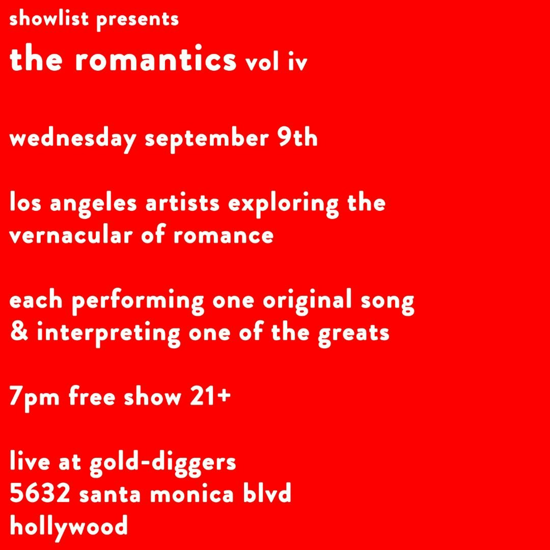 Showlist L.A. Presents: the romantics vol iv