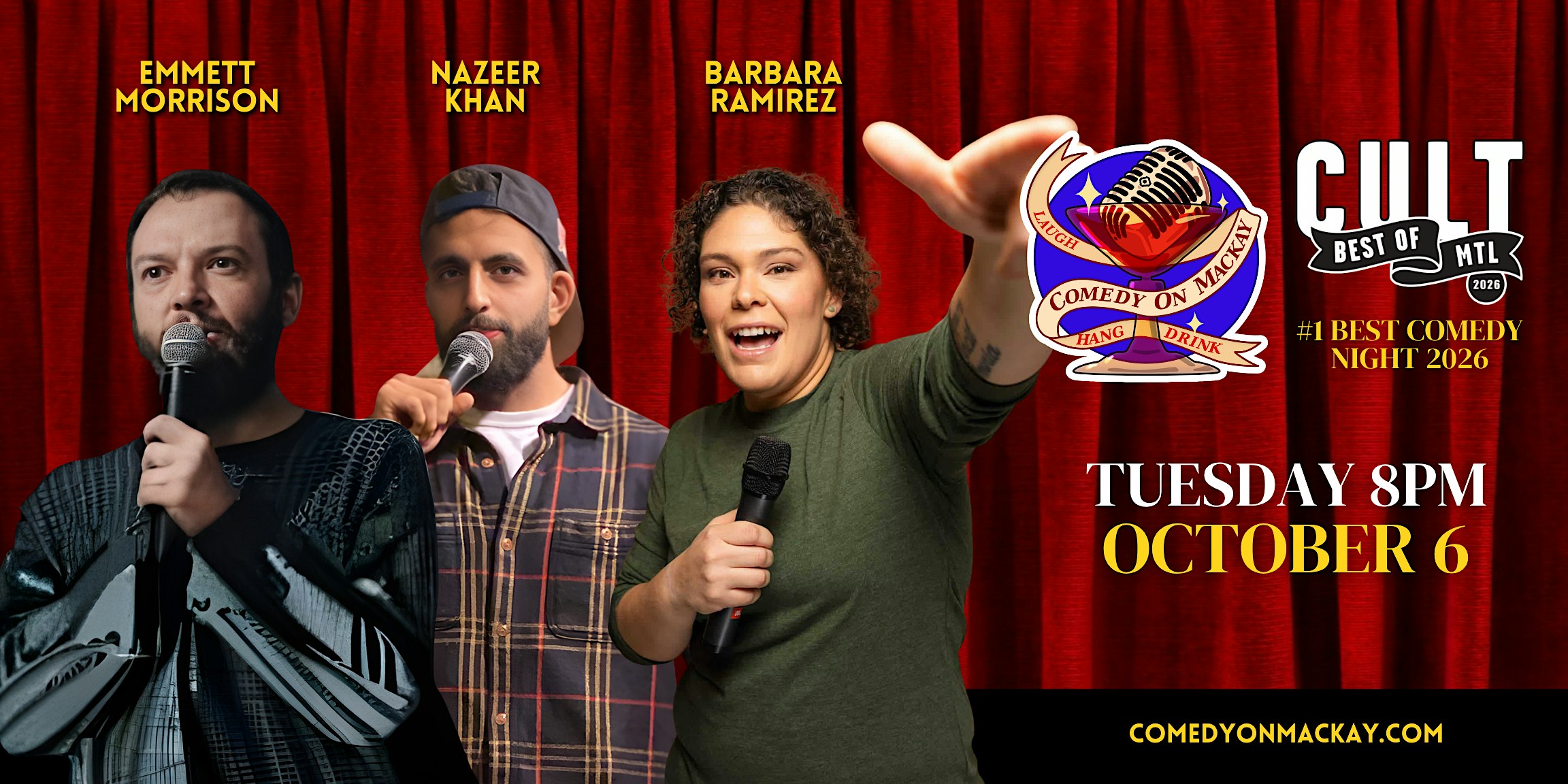 Tuesday Night Stand-Up Comedy Montreal | Comedy on Mackay | #1 Rated Show