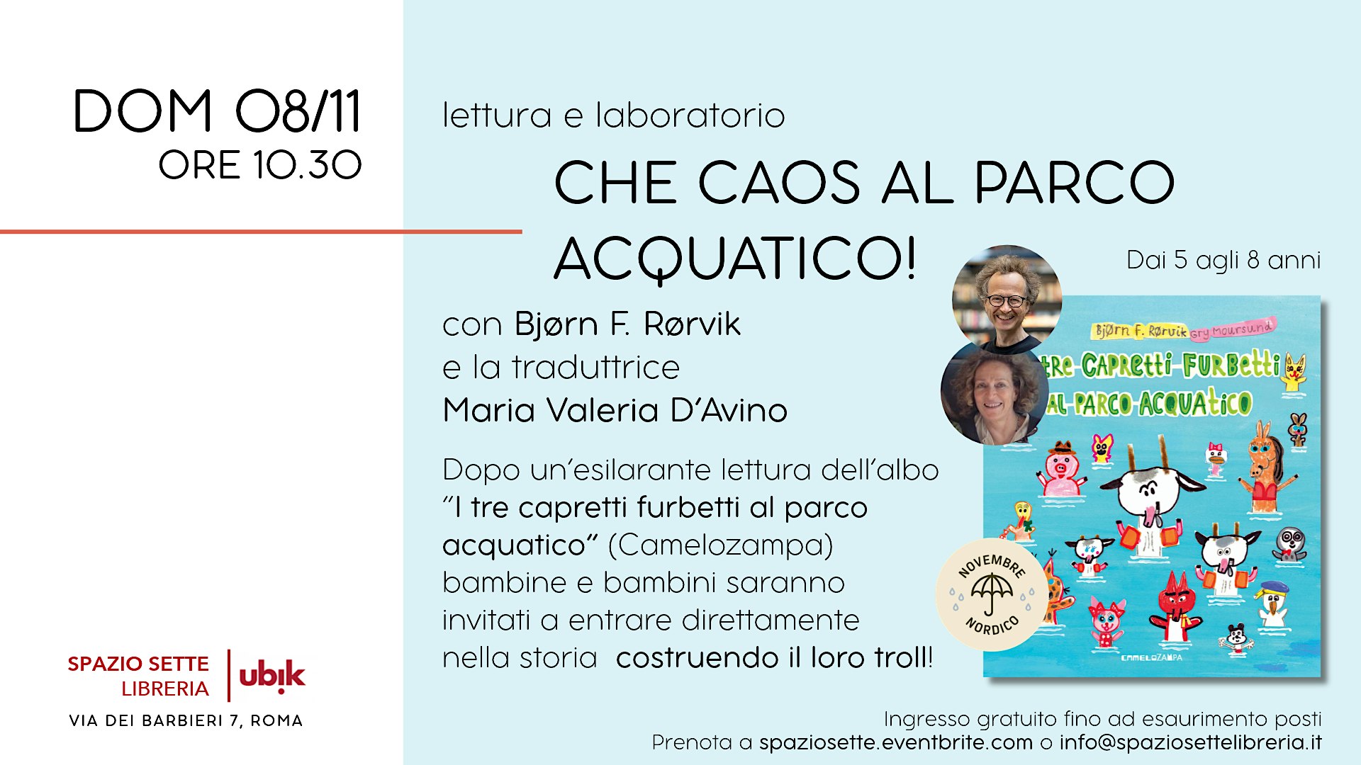 Lettura e laboratorio "Che caos al parco acquatico!"