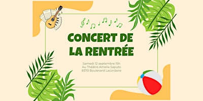 Concert de la rentrée - Samedi 12 septembre 15h