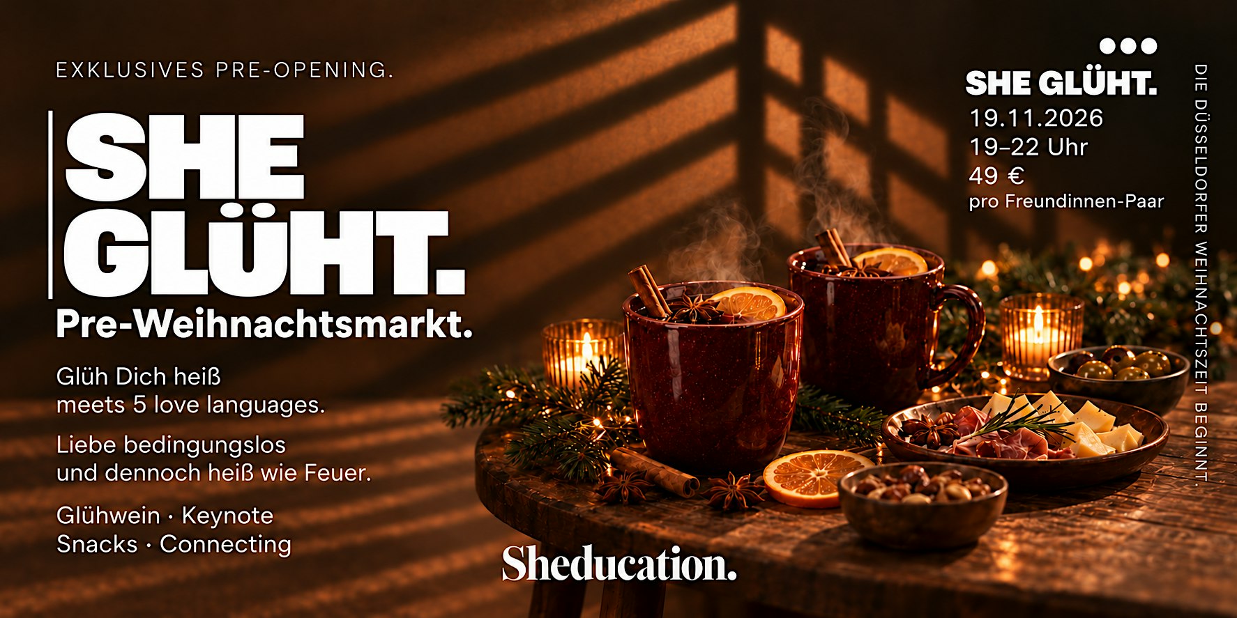 She glüht. Pre Female-Weihnachtsmarkt. By Sheducation DUS