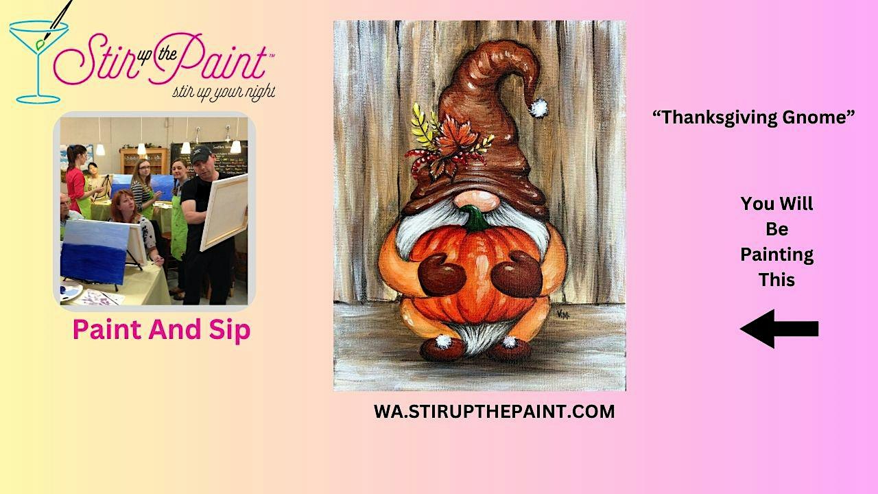 Seattle Thanksgiving Paint and Sip, Paint Party, Paint Night
