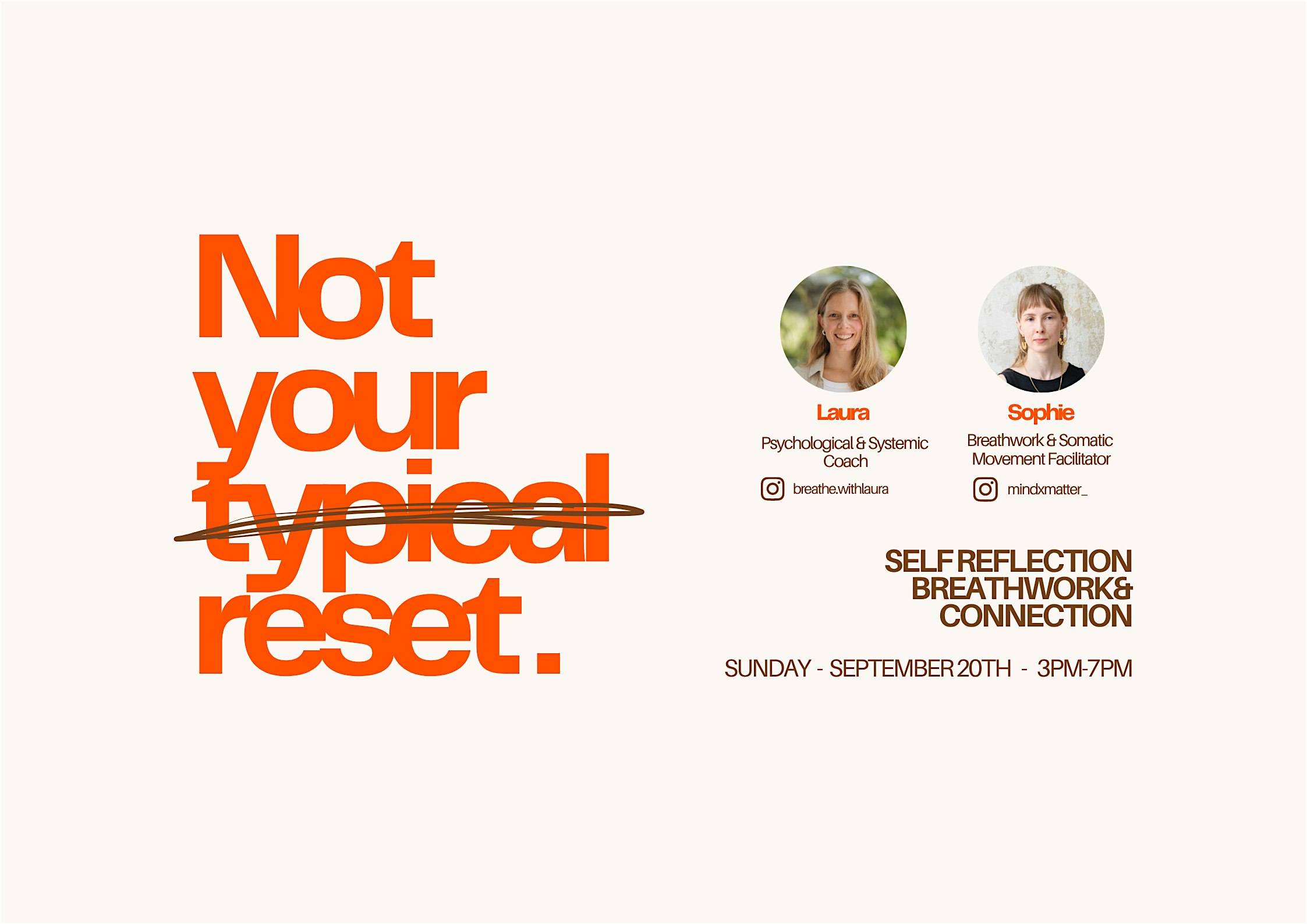 Not your typical reset / Coaching, Breathwork & Connection (~4hrs)