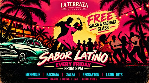 FREE SALSA & BACHATA CLASS + Latino night with live DJ until late (2am)