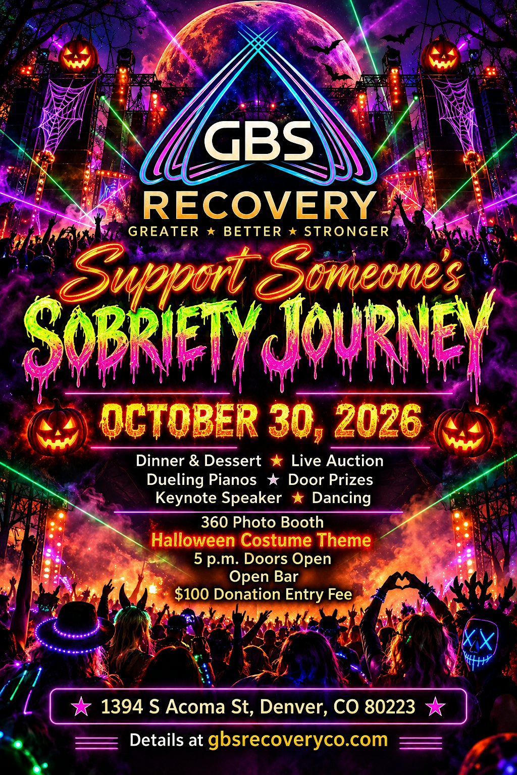 GBS Recovery Fundraiser: 'Support Someone's Sobriety Journey' October 30th