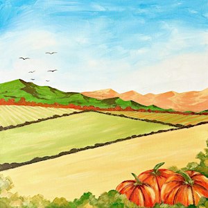 Sip & Paint at Colonnade Bristol, Bristol - "Pumpkin Fields"
