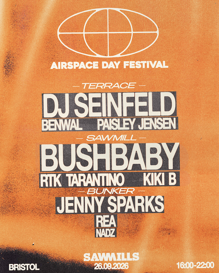 Airspace Day Festival: DJ Seinfeld, Bushbaby, Jenny Sparks + more
