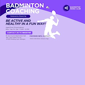Adults Badminton Training Class In Petaling Jaya