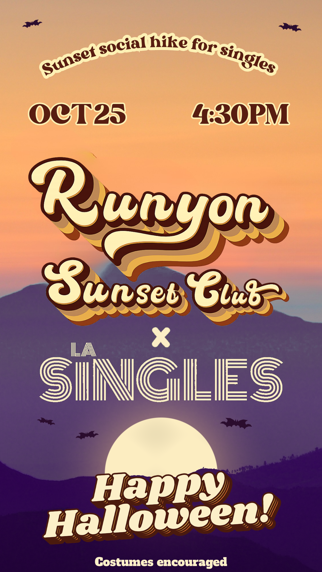 LA SINGLES x Runyon Sunset Club Halloween Edition 🎃