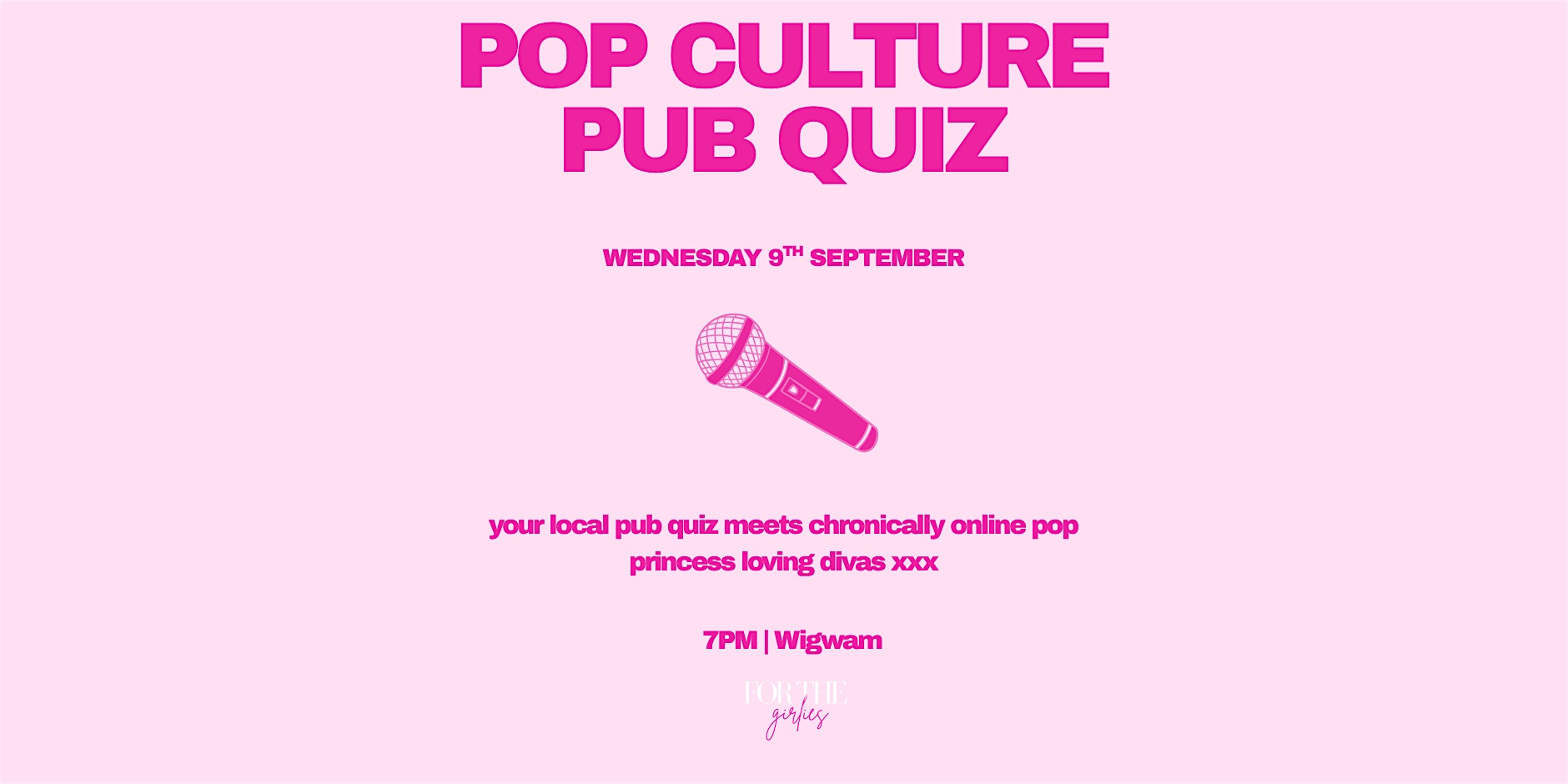POP CULTURE PUB QUIZ | for the girlies