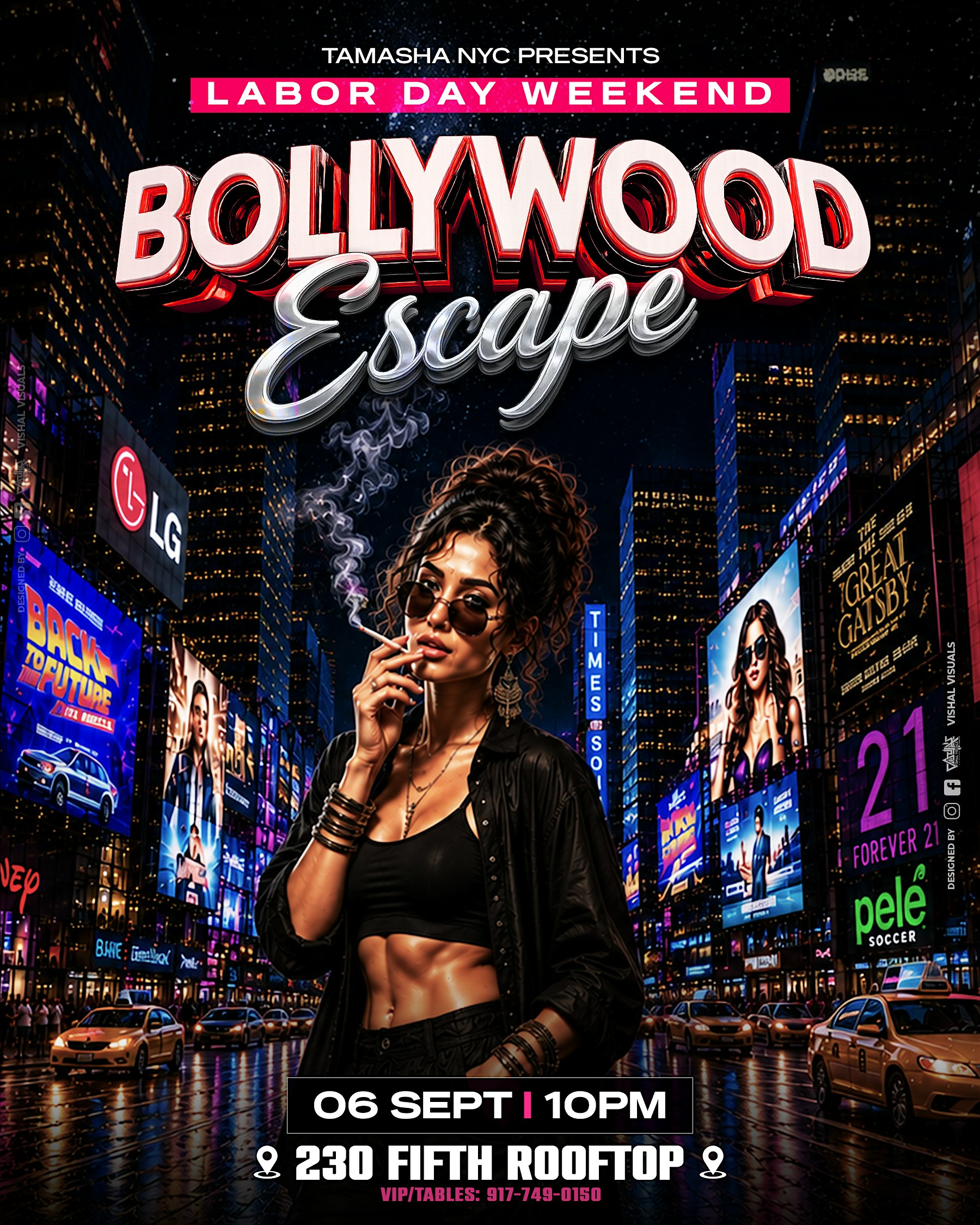 New York Bollywood Escape, Labor Day Weekend @230 Fifth