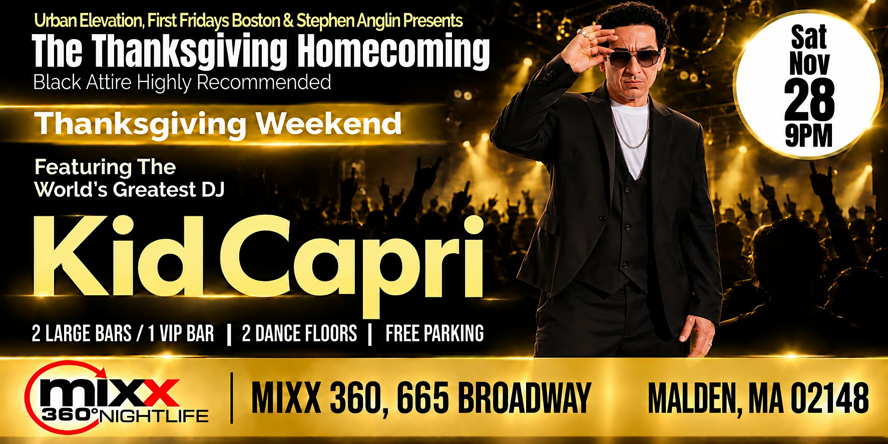 Thanksgiving Homecoming Party (black attire recommended) w/DJ Kid Capri!!!
