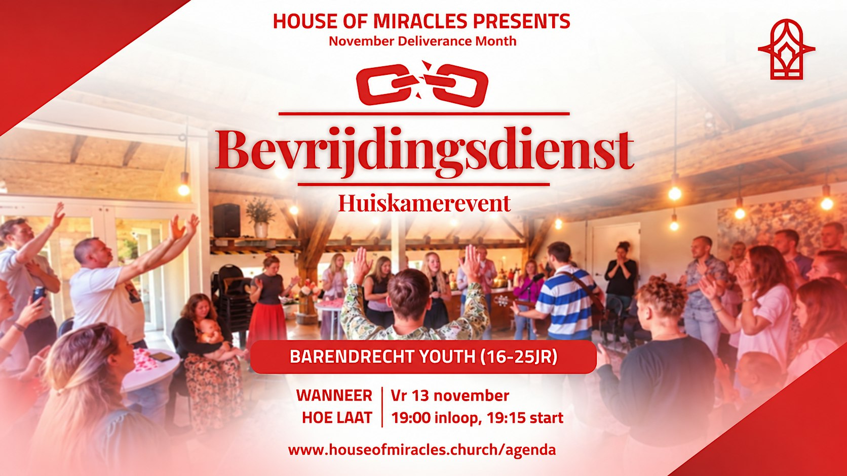 BEVRIJDINGSDIENST  | Huiskamerevent - Barendrecht YOUTH