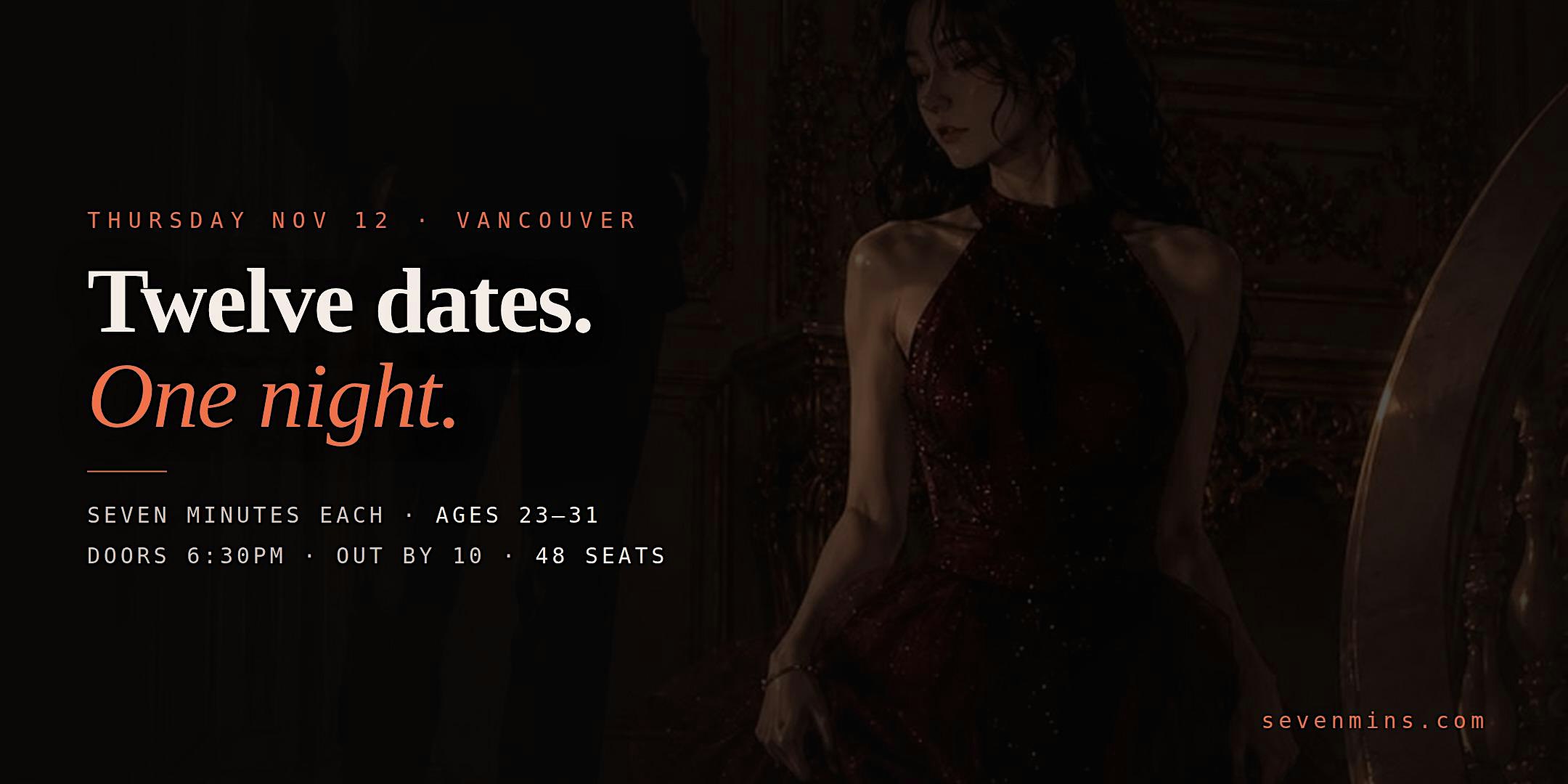 Speed Dating Vancouver | Ages 23-31 | 12 Dates in One Night