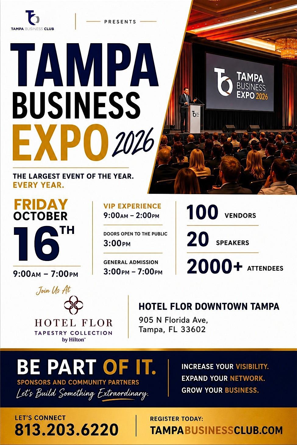 8th Annual Tampa Bay Business Expo.  FREE 3PM-7PM. 2000+ ATTENDEES