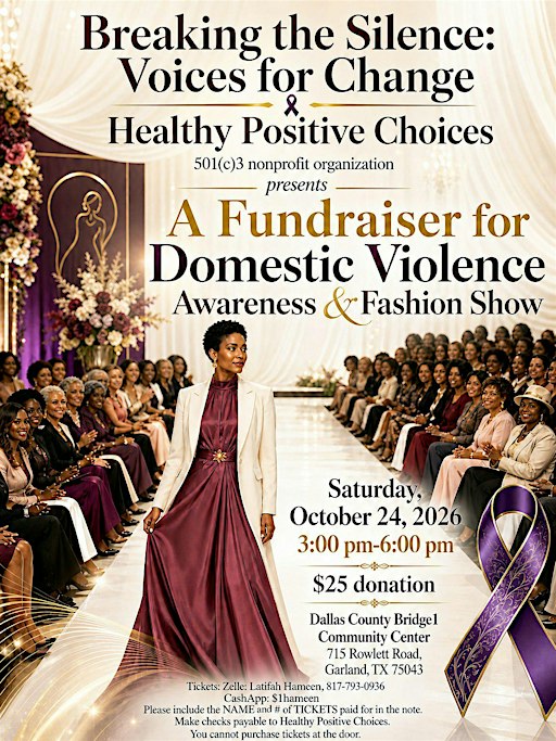 A Fundraiser for Domestic Violence Breaking the Silence Voices for Change