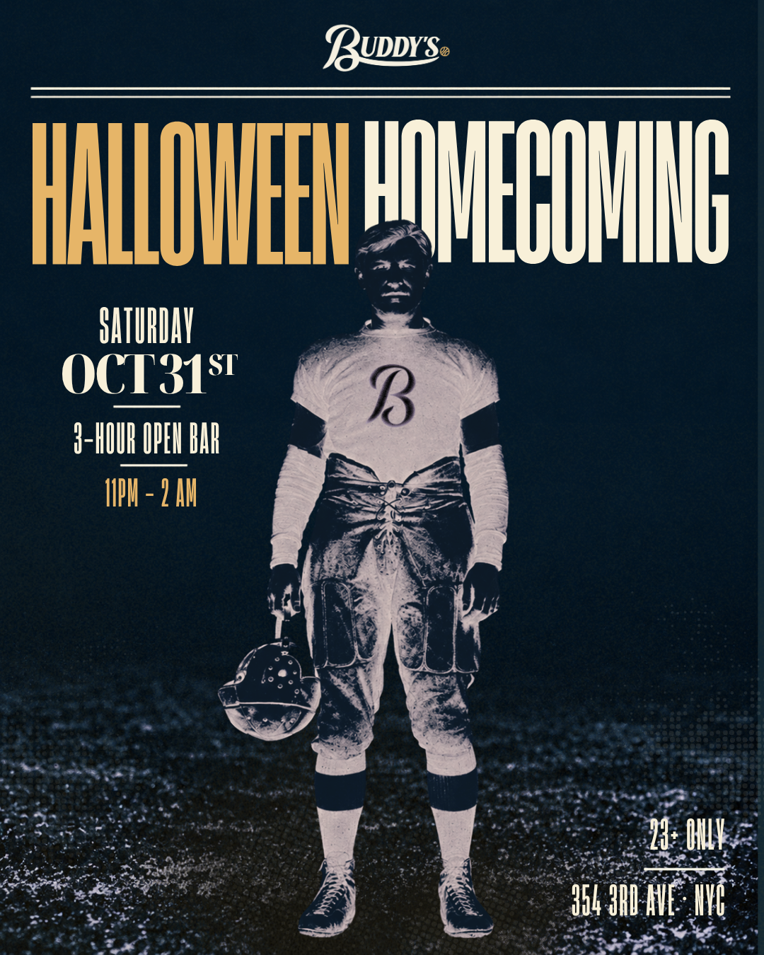 Buddy’s Halloween Homecoming: 3-Hour Open Bar