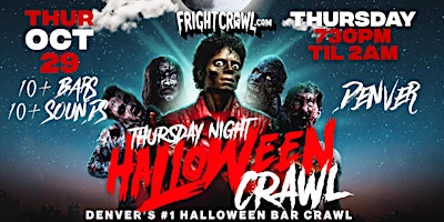 The Fright Crawl | Denver Halloween Bar Crawl 2026 | Thursday, October 29