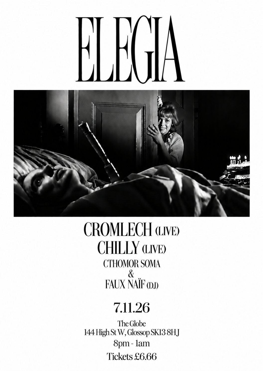 Elegia VII: C r o m l e c h (live), Chilly (live), faux naïf & Cthomor Soma