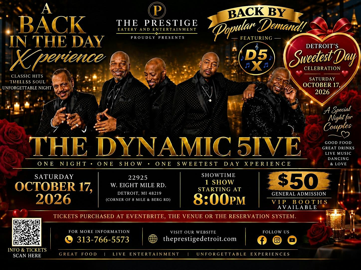 ❤️ Detroit’s Sweetest Day Celebration — The Dynamic 5ive - Back Again