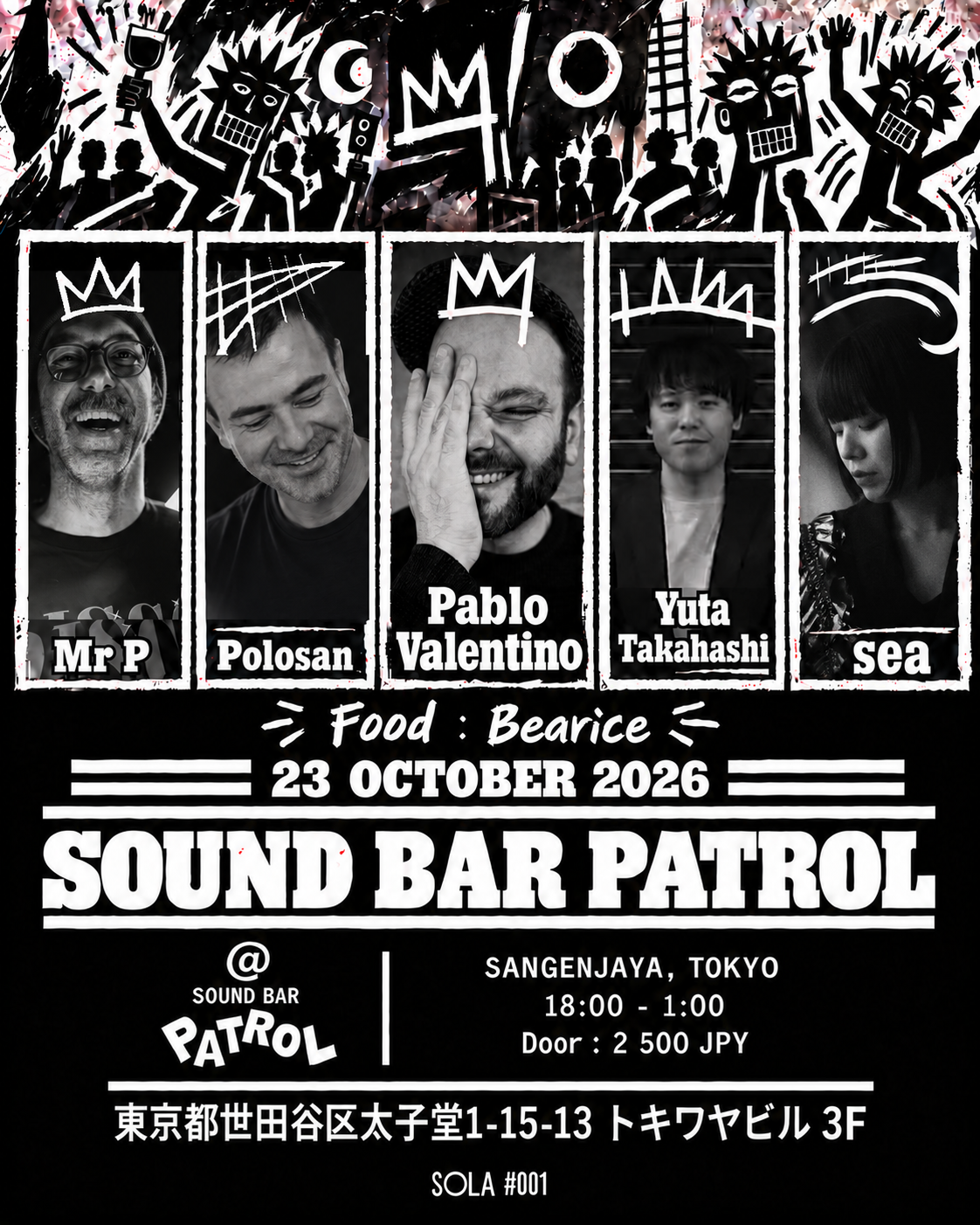 SOLA 001 with Pablo Valentino, Mr P, Polosan, Yuta Takahashi & sea