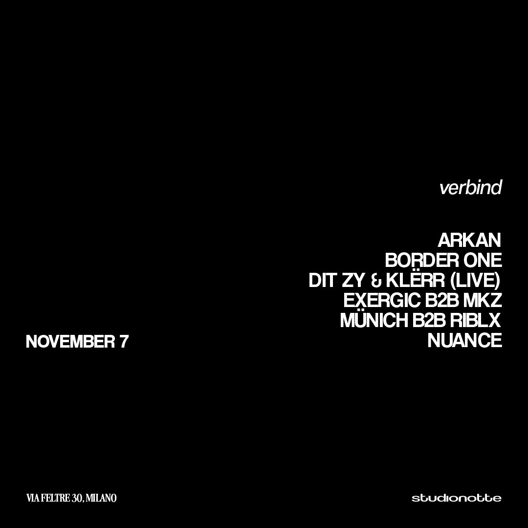 VERBIND - Season opening at Studionotte 