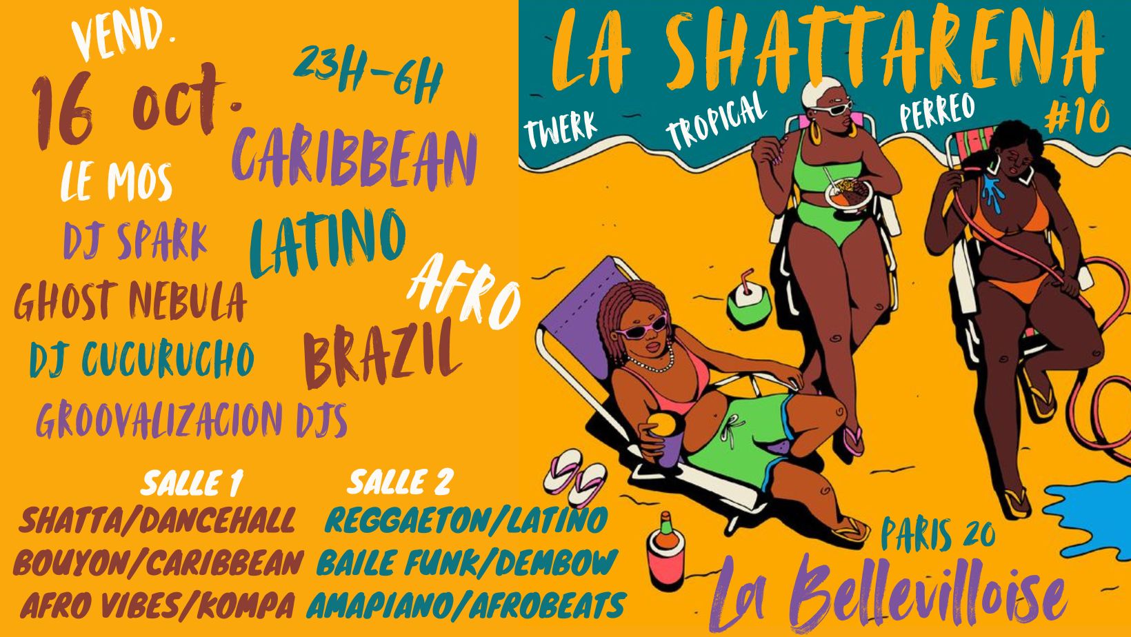 La Shattarena #10 - Afro-Caribbean-Tropical Party à La Bellevilloise 