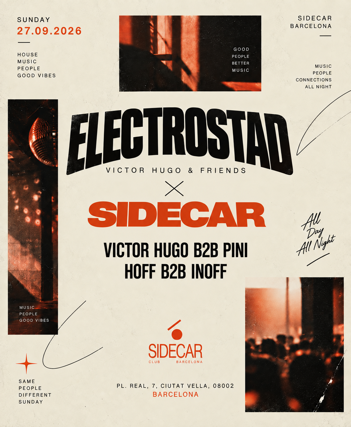 Electrostad: FREE AFTER PARTY with PINI B2B Victor Hugo, HOFF B2B INOFF