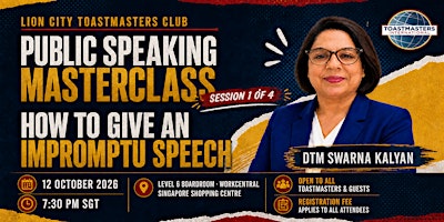 Public Speaking Masterclass: How to Give an Impromptu Speech