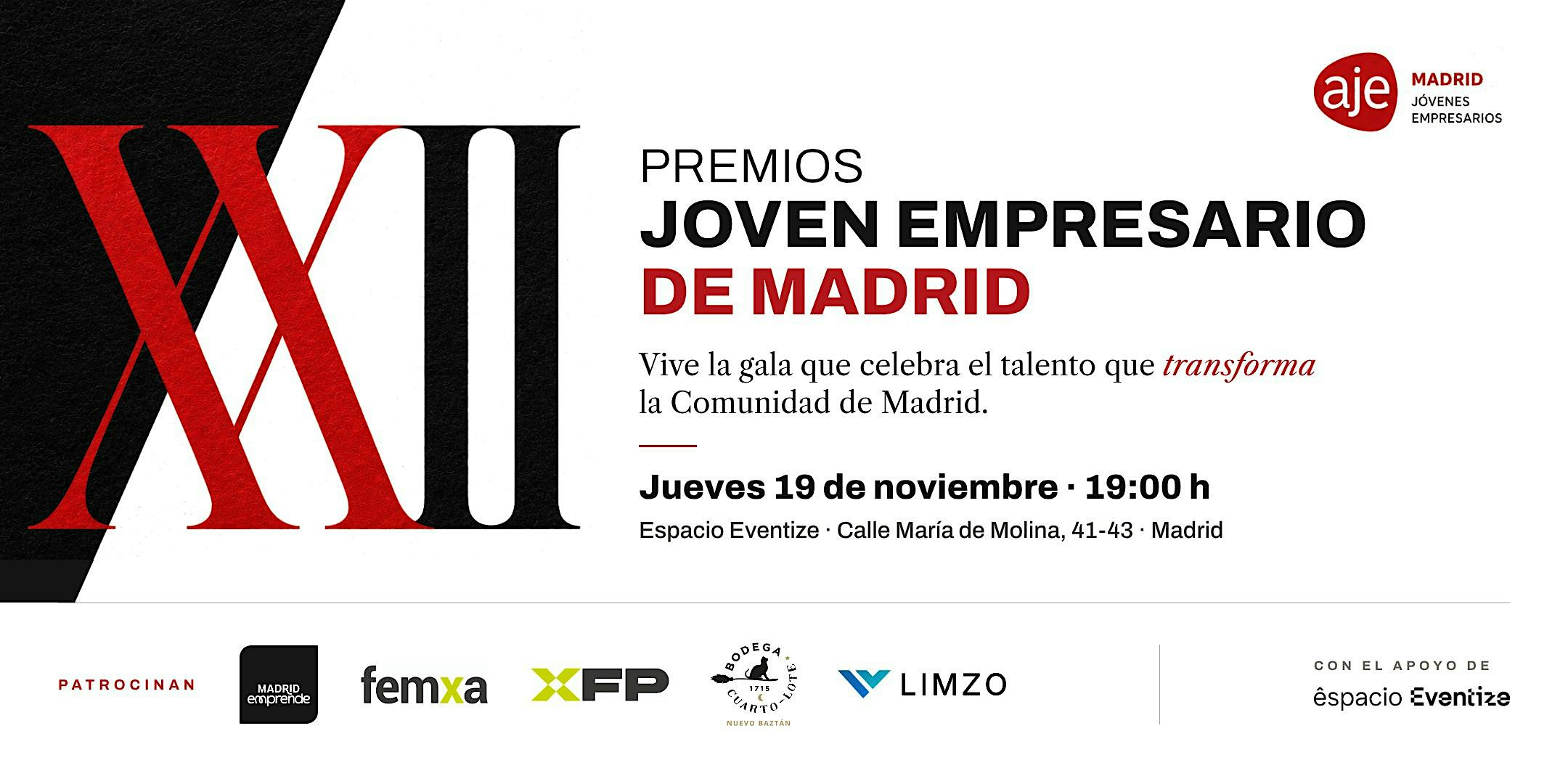 GALA XXII PREMIOS JOVEN EMPRESARIO DE MADRID