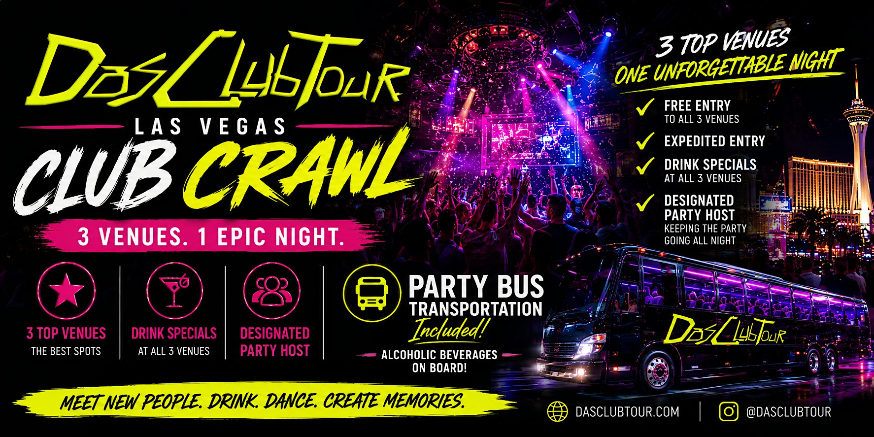 Las Vegas Hip Hop Crawl with Open Bar Party Bus + Skip-the-Line Entry