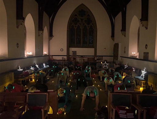 Immersive Silent Candlelit Yoga at the Church of the Holy Rude