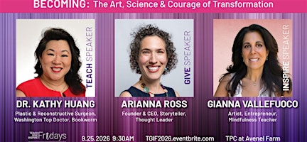 TEACH GIVE INSPIRE Fridays - September 25, 2026