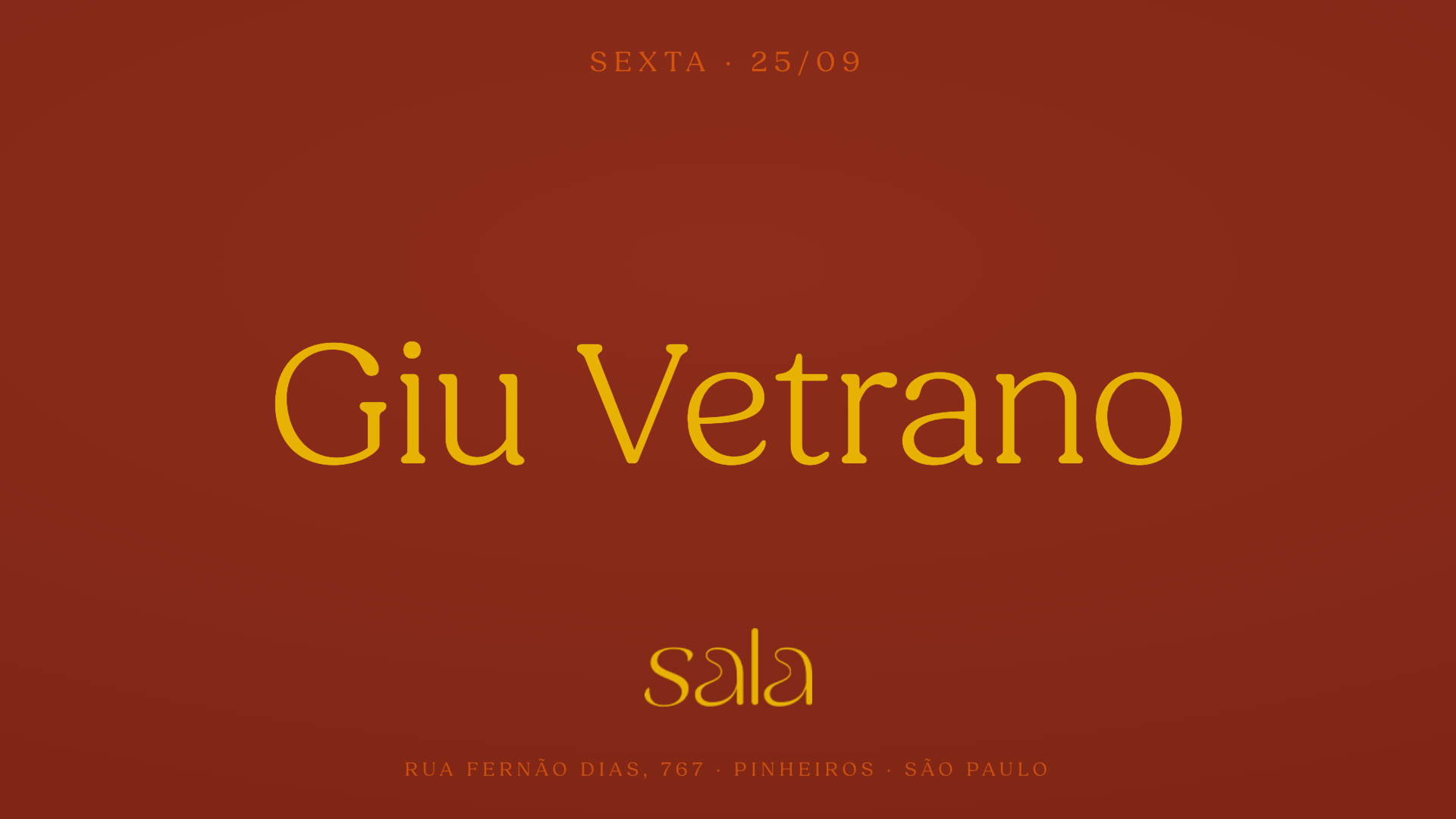 Sala recebe Giu Vetrano
