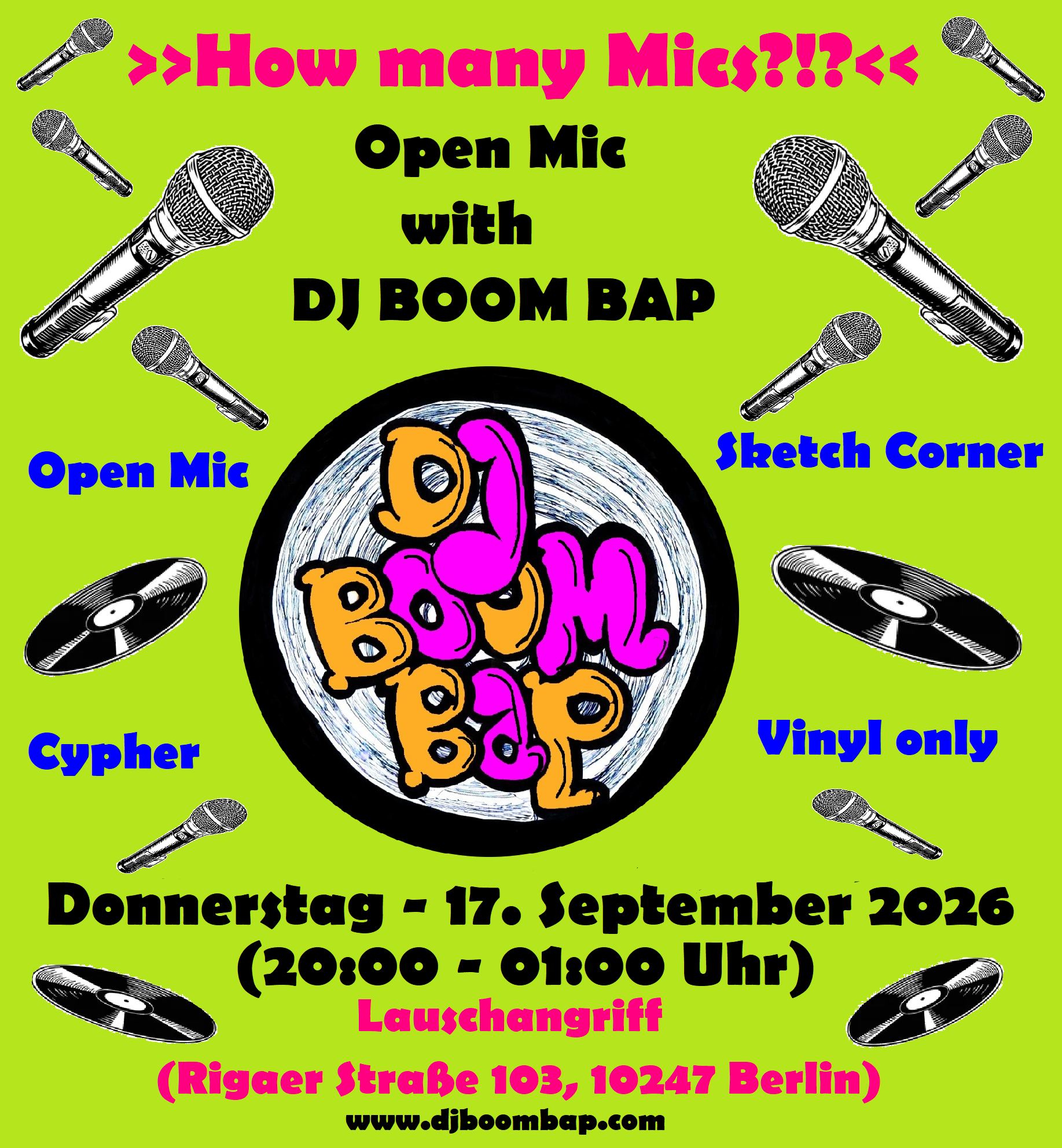 >>How many Mics?!?<< (Open Mic with DJ BOOM BAP)