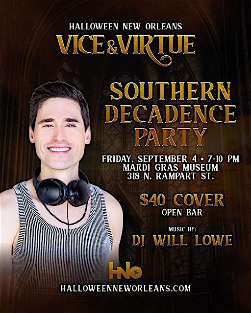 HNO's Southern Decadence Party at The Mardi Gras Museum ft. DJ Will Lowe