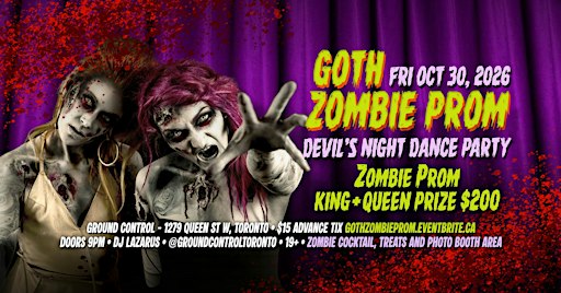 GOTH ZOMBIE PROM - Devil's Night Dance Party - DJ Lazarus