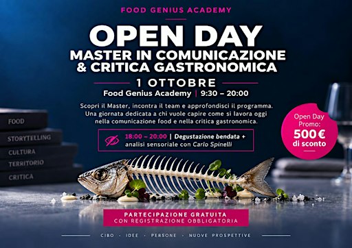 Open Day Master Comunicazione & Critica Gastronomica + Degustazione Bendata