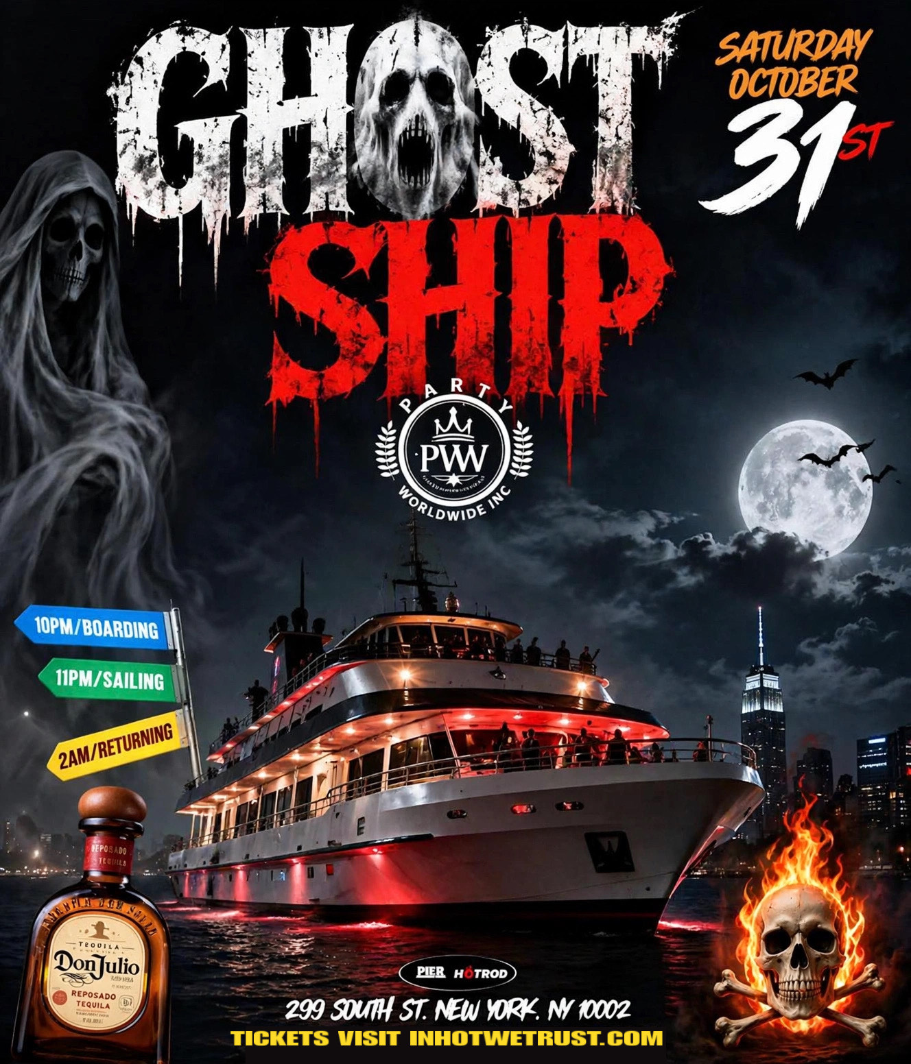 10/30 THE GHOSTSHIP PARTY BOAT