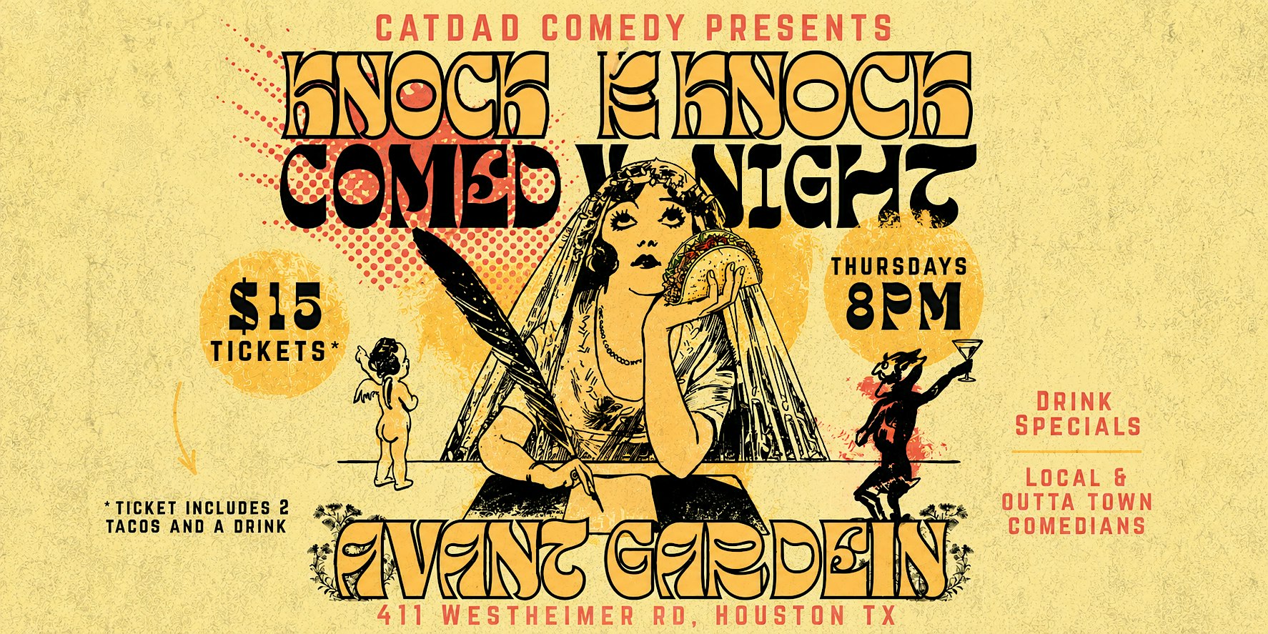 Knock Knock Stand Up Comedy and Taco Dinner
