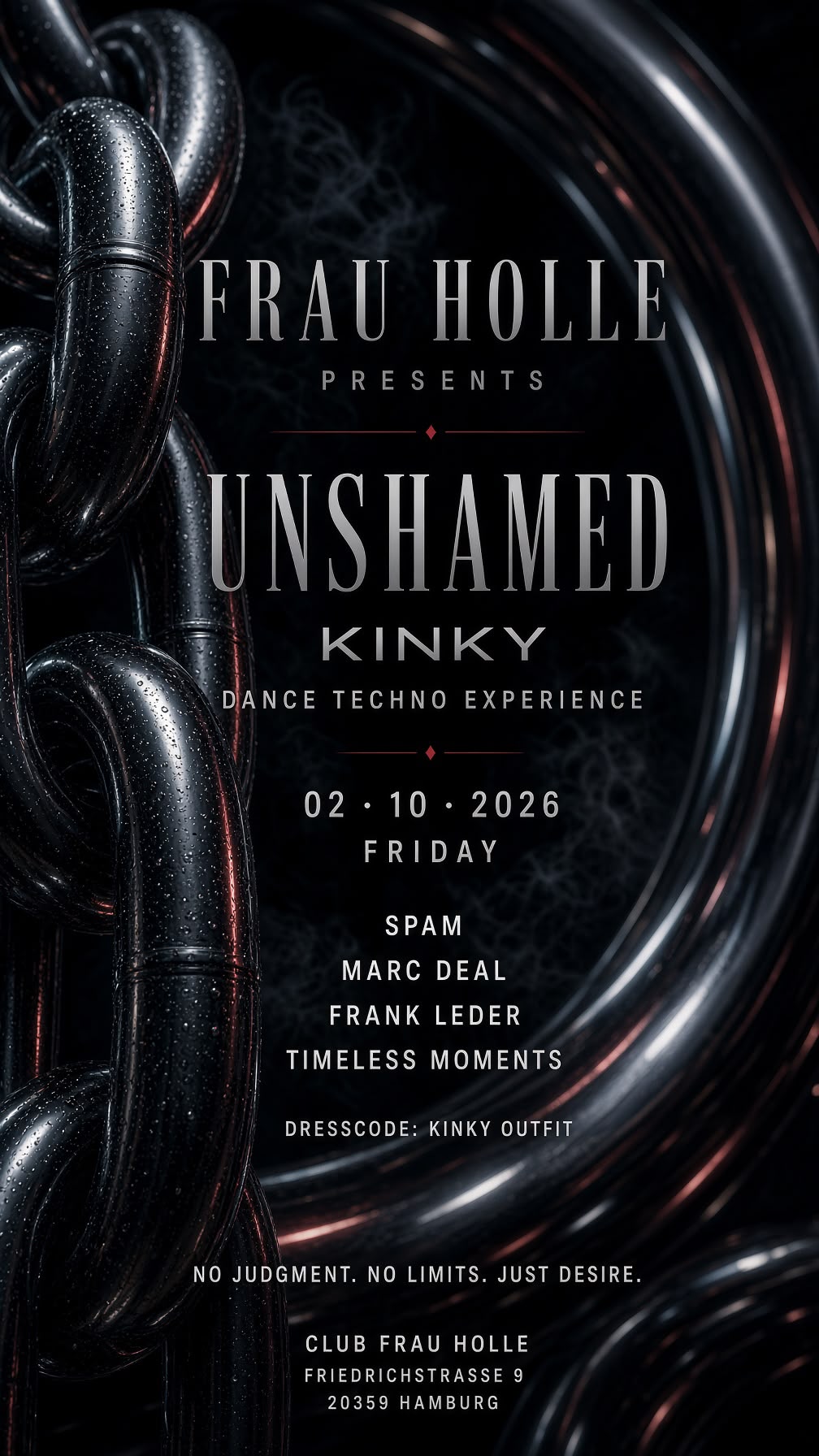 UNSHAMED Kinky Rave with MARC DEAL, SPAM, FRANK LEDER, Timeless Moments