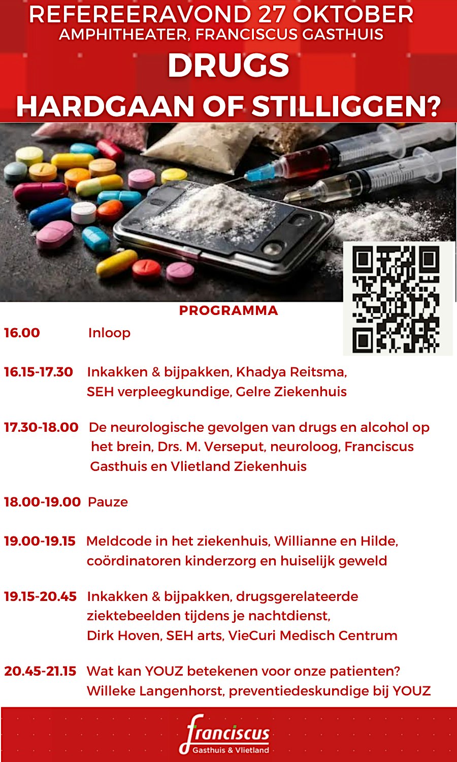 Refereeravond : Drugs, hardgaan of stilliggen?