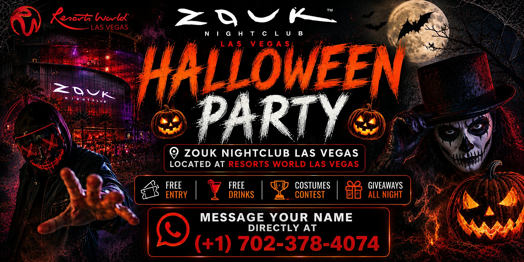 HALLOWEEN PARTY AT ZOUK NIGHTCLUB @RESORTS WORLD