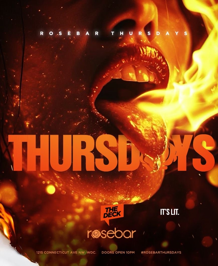 Epic Thursdays At: @RosebarDC🌹 “Welcome To The Deck”