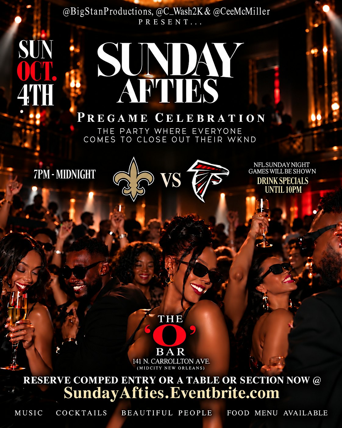 SUNDAY AFTIES - The Saints vs Falcons Rivalry Wknd PreGame Celebration