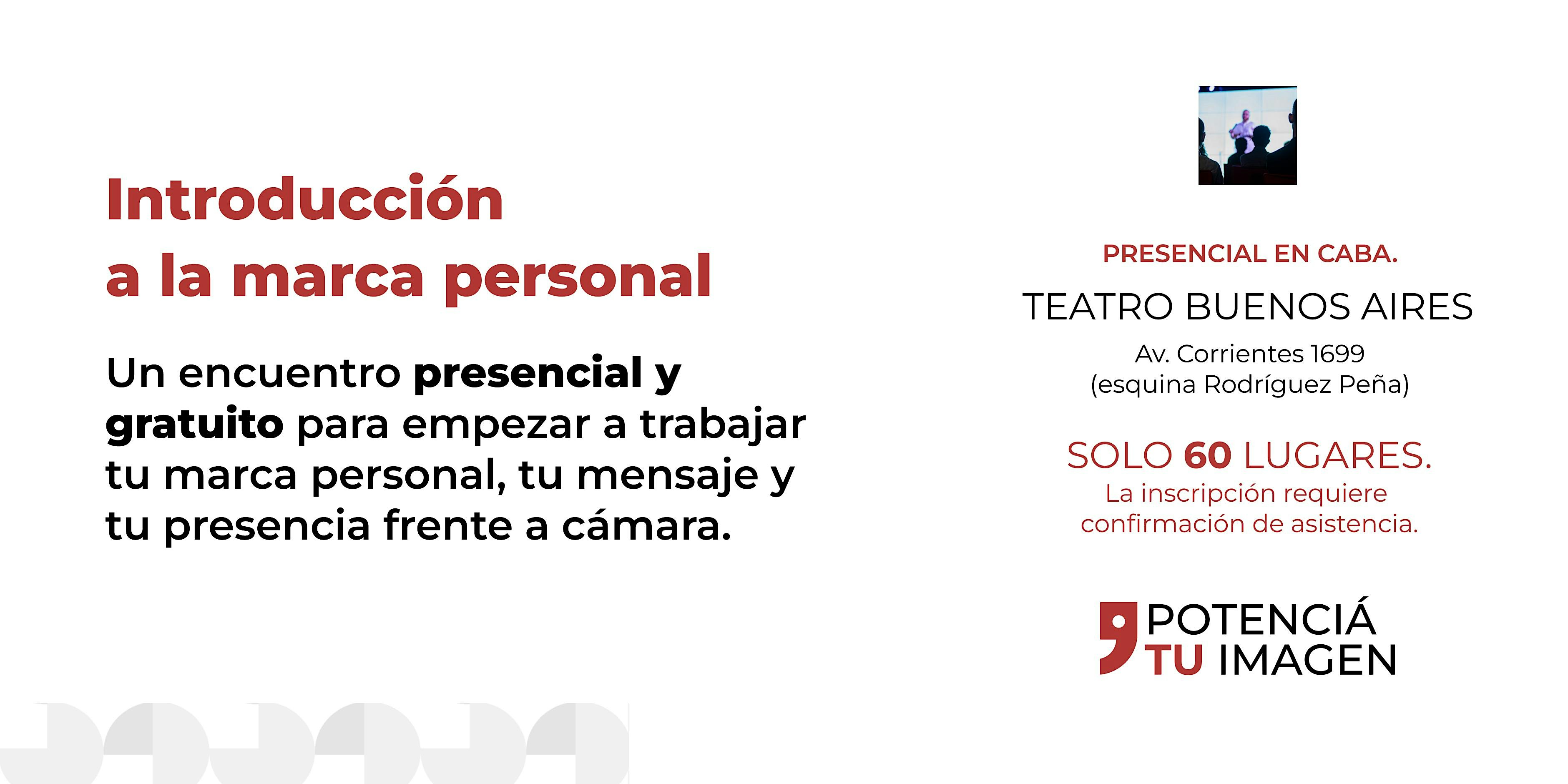 SEMINARIO GRATUITO / INTRODUCCIÓN A LA  MARCA PERSONAL