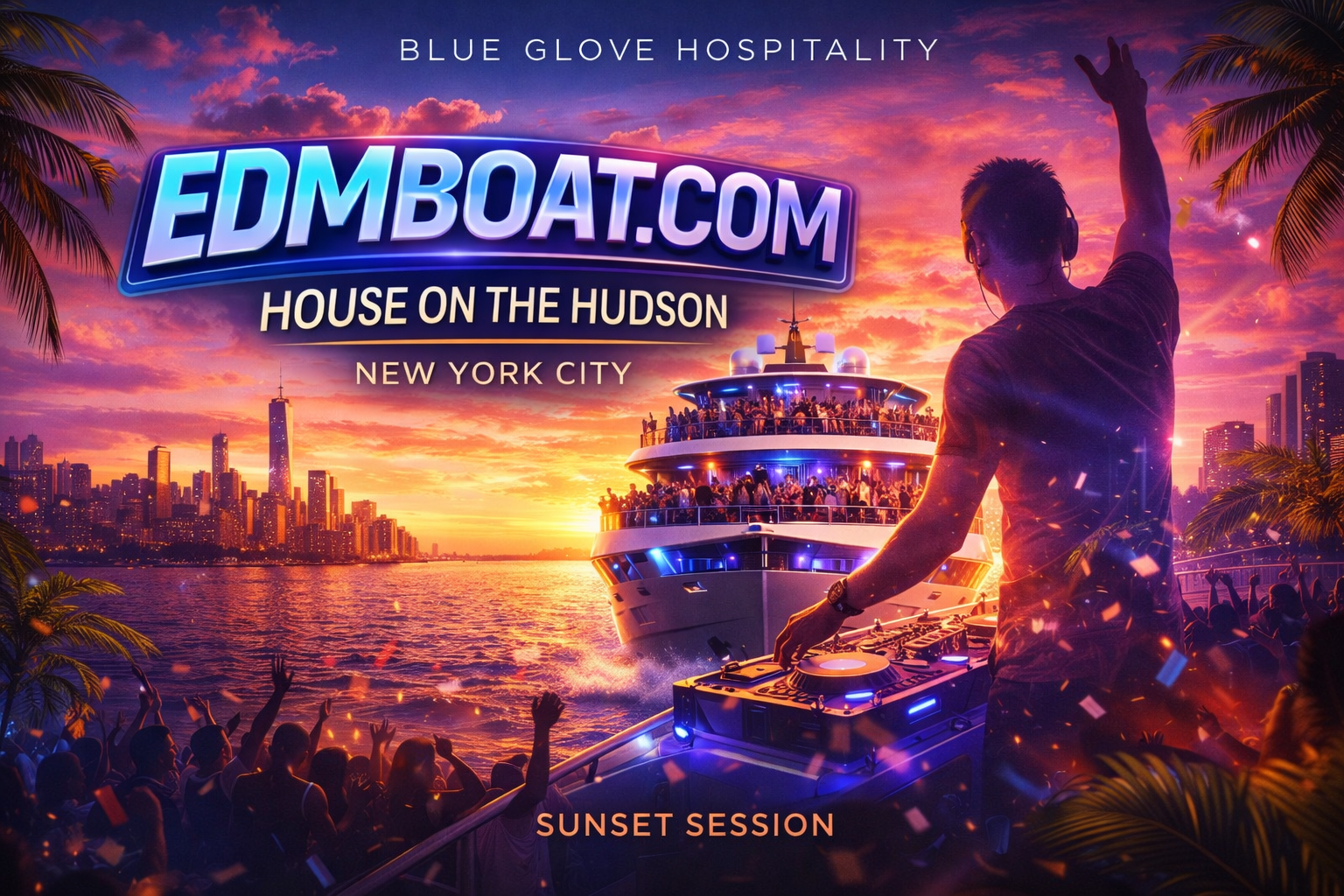 EDMBoat.com - #1 EDM HOUSE SUNSET BOAT 2026