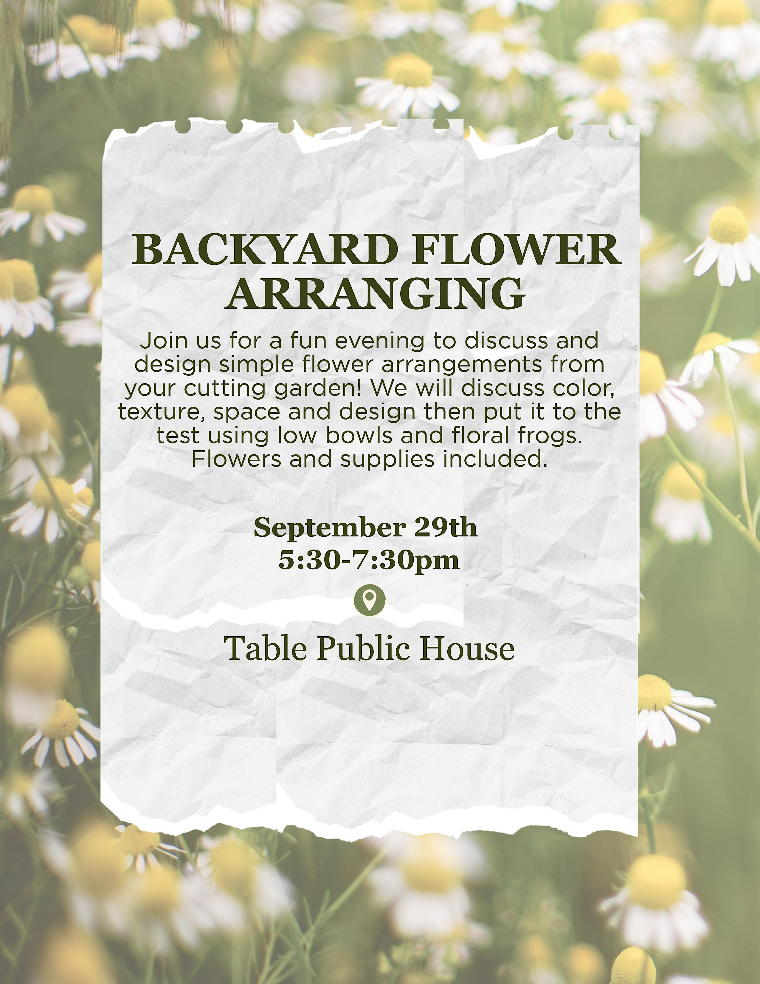 Backyard Flower Arranging