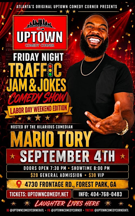 Friday Night Traffic Jam & Jokes: Hosted by Mario Tory